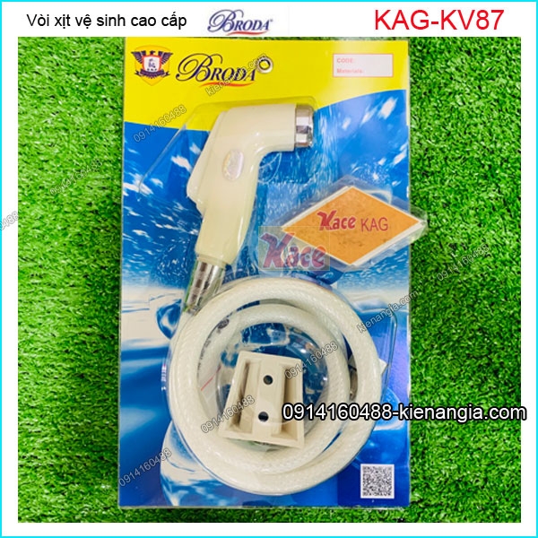 Vòi xịt vệ sinh tay bóp nhẹ Broda-KAG-KV87