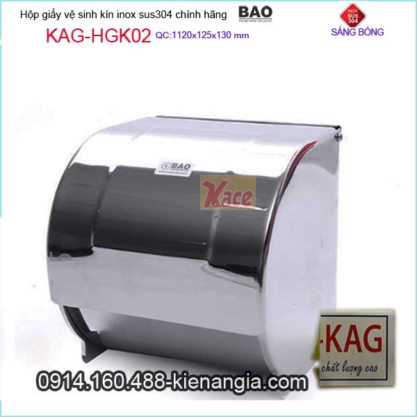 Hộp giấy vệ sinh kín InoxBao KAG-HGK02