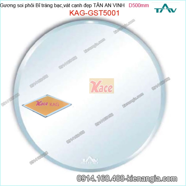 Gương tròn cao cấp Tân An Vinh D500 mm KAG-GST5001