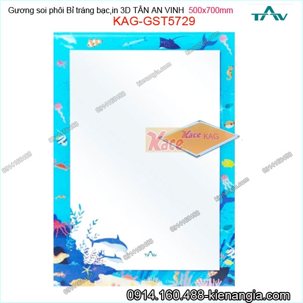 Gương soi in 3D 500x700 mm Tân An Vinh KAG-GST5729