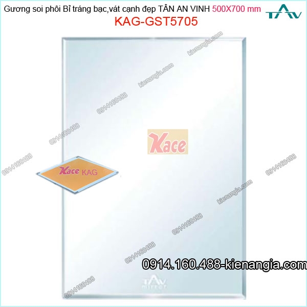 Gương soi 500x700 mm Tân An Vinh hình ảnh trung  thực KAG-GST5705