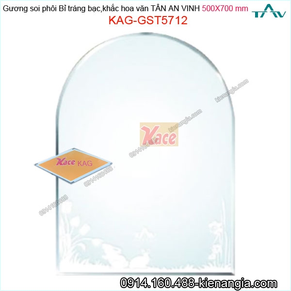Gương soi 500x700 mm Tân An Vinh hình ảnh trung  thực KAG-GST5712