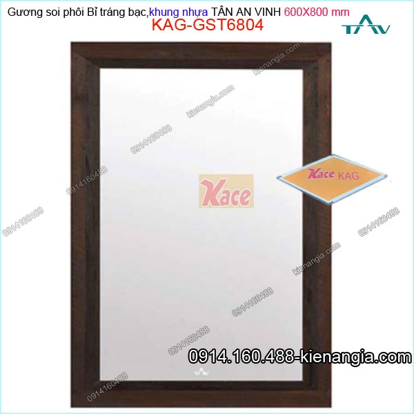 Gương soi khung nhựa Tân An Vinh 600x800 mm KAG-GST6804