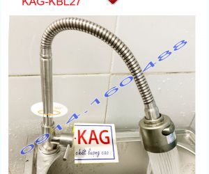 Vòi rửa chén lạnh inox sus304 cần lò xo mềm KAG-KBL27