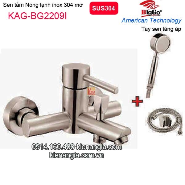Vòi sen tắm ống trúc nóng lạnh inox304 BIGGO  KAG-BG2209I