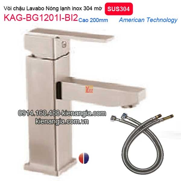 Vòi vuông nóng lạnh chậu lavabo âm bàn BIGGO-KAG-BG1201BI2