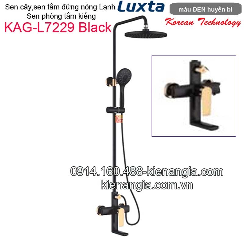 Sen phòng tắm đứng nóng lạnh màu đen Korea Luxta KAG-L7229Black