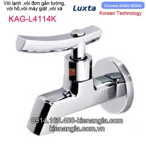 Vòi lạnh vuông gắn tường,vòi đơn Korea-Luxta KAG-L4114K