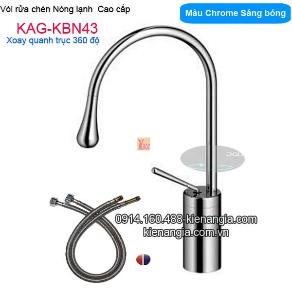 Vòi rửa chén nóng lạnh cao cấp -KAG-KBN43