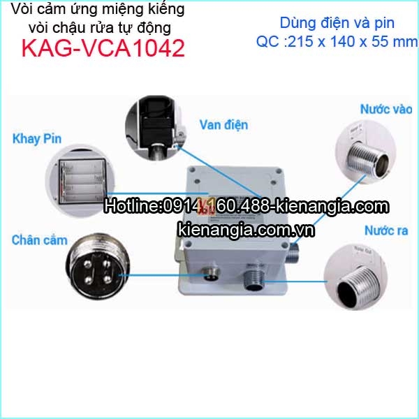 KAG-VCA1042-Voi-cam-ung-mieng-kieng-voi-chau-lavabo-tu-dong-KAG-VCA1042-lap-dat