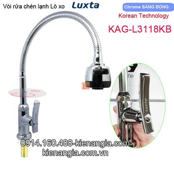 Vòi rửa chén bát lạnh Korea Luxta-KAG-L3118KB
