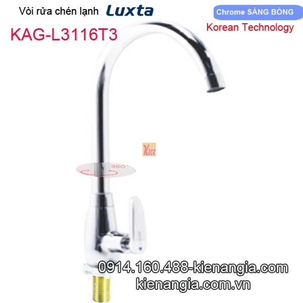 Vòi rửa chén bát lạnh Korea Luxta-KAG-L3116T3