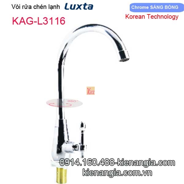 Vòi rửa chén bát lạnh Korea Luxta-KAG-L3116