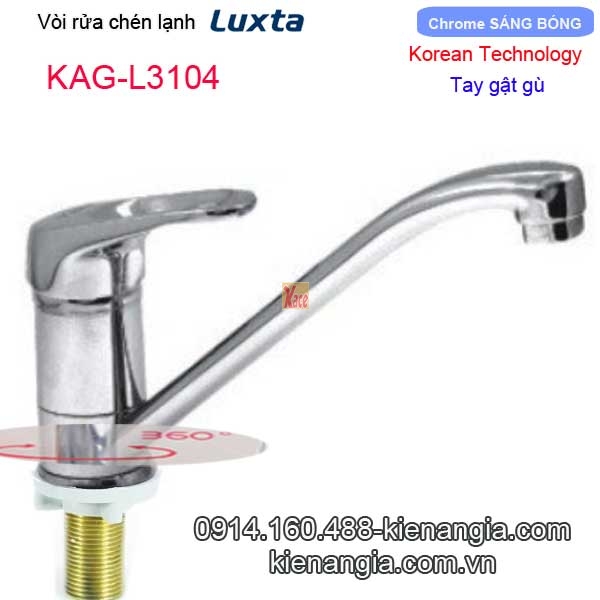 Vòi rửa chén bát lạnh Korea tay gật gù Luxta-KAG-L3103