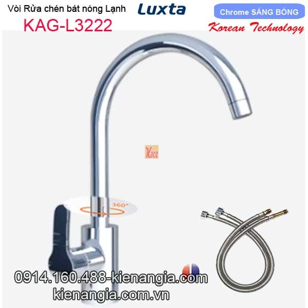 Vòi rửa chén bát nóng lạnh Korea Luxta KAG-L3222