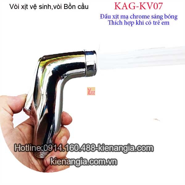 Vòi xịt vệ sinh màu chrome sáng bóng KAG-KV07