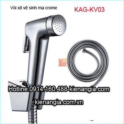 Vòi xịt vệ sinh màu chrome sáng bóng KAG-KV03