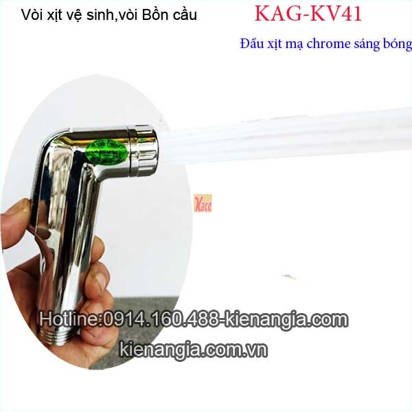 Vòi xịt vệ sinh màu chrome sáng bóng KAG-KV41