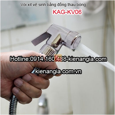 Vòi xịt vệ sinh đồng thau sáng bóng cực bền KAG-KV06