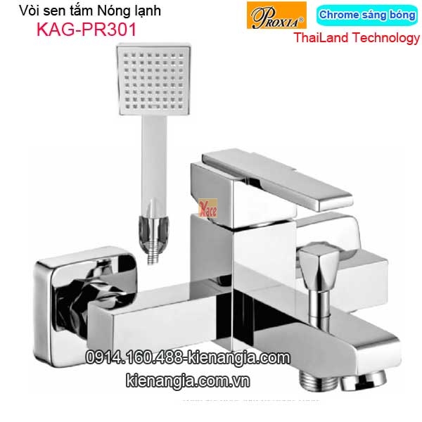 Vòi sen tắm Vuông nóng lạnh Thailand-Proxia KAG-PR301