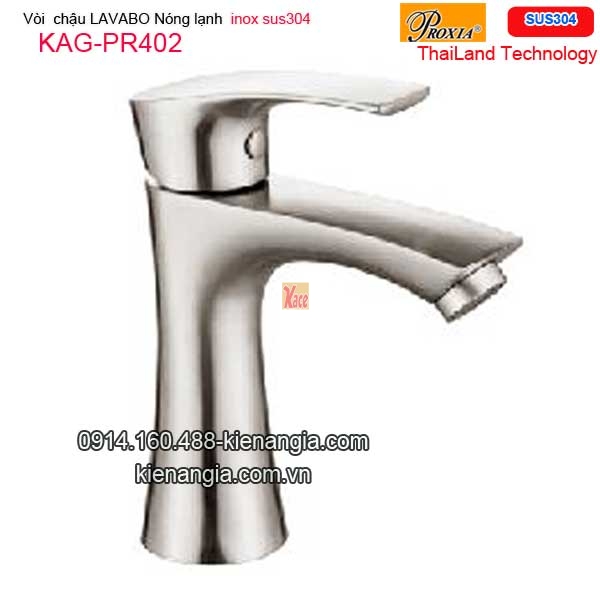 Vòi lavabo nóng lạnh inox sus304 Proxia-Thailand KAG-PR402