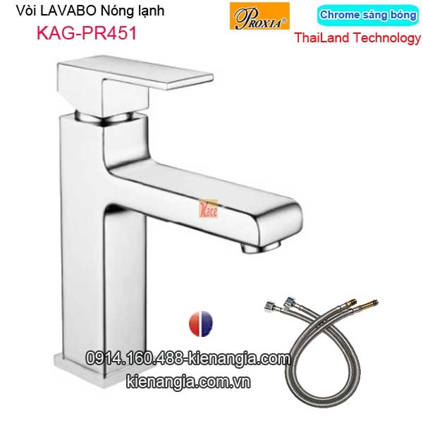Vòi lavabo nóng lạnh vuông Proxia-Thailand KAG-PR451
