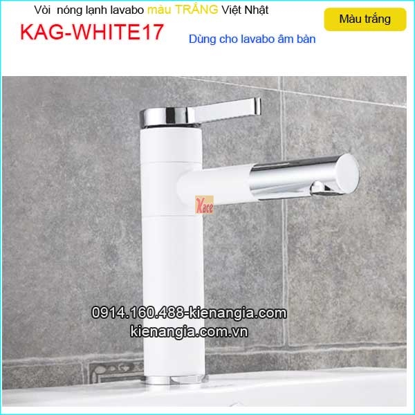 KAG-WHITE17-Voi-su-Lavabo-20cm-nong-lanh-TRANG-KAG-WHITE17