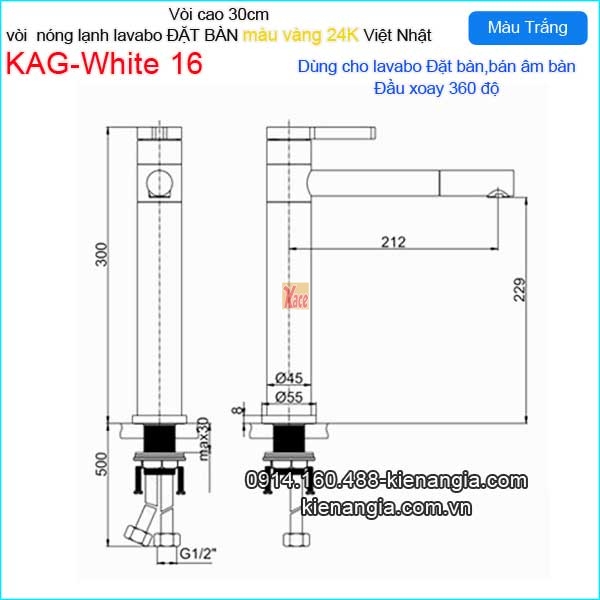 KAG-White16-Voi-Lavabo-DAT-BAN-nong-lanh-mau-trang-24K-KAG-white16-tskt