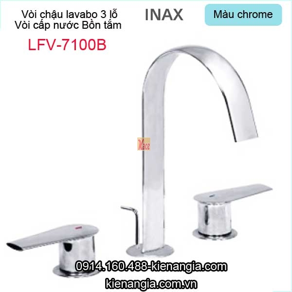 Vòi 3 lổ,vòi chậu lavabo,vòi bồn tắm Inax-LFV-7100B