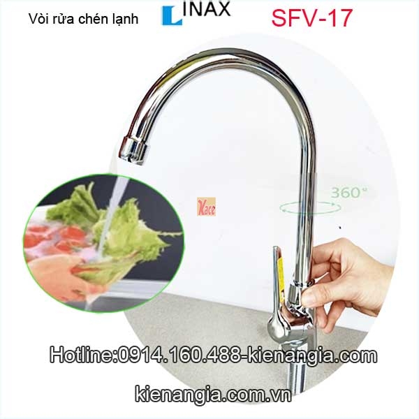 Vòi rửa chén lạnh,vòi bếp cao cấp Inax-SFV-17