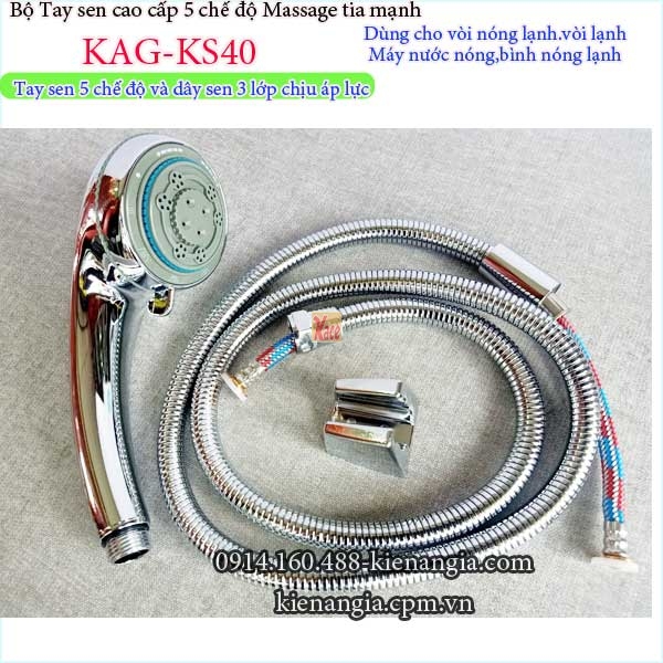 Bộ tay sen cao cấp 5 chế độ Massge máy nước nóng KAG-KS40