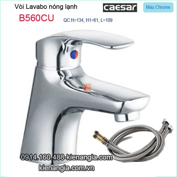 Vòi chậu lavabo nóng lạnh tay gật gù Caesar-B560CU