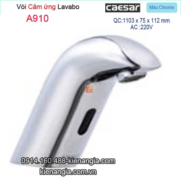 Vòi cảm ứng,vòi lavabo tự động Caesar KAG-A910