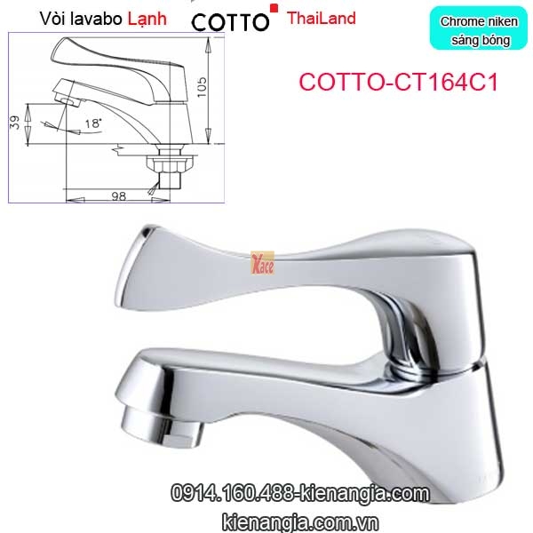 Vòi lạnh chậu lavabo Thailand COTTO-CT164C1