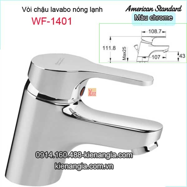 Vòi  gật gù chậu lavabo nóng lạnh American-standard WF-1401