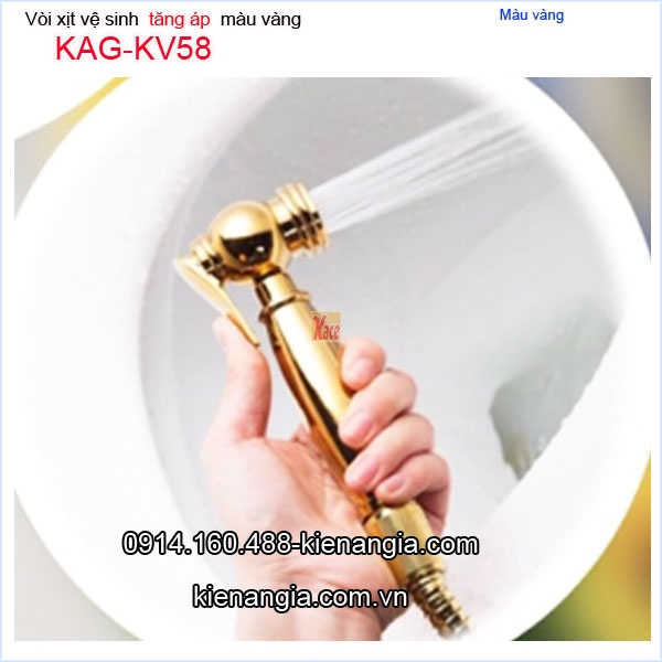 Vòi vệ sinh màu vàng tăng áp KAG-KV58