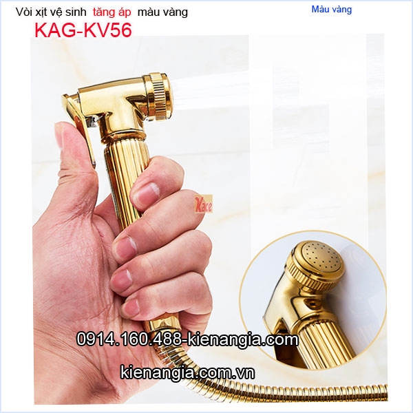 Vòi vệ sinh màu vàng tăng áp KAG-KV56