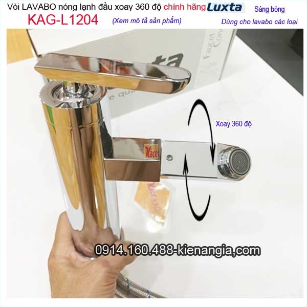 Vòi ống trúc lavabo nóng lạnh cao cấp Korea-Luxta KAG-L1204