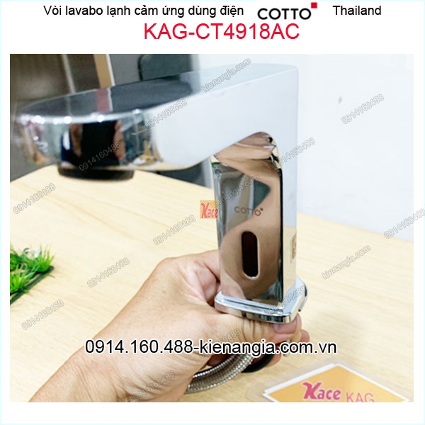 Vòi lavabo lạnh cảm ứng dùng điện COTTO thailand KAG-CT4918AC