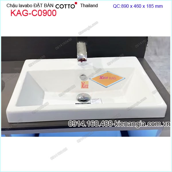 KAG-C0900-Chau-lavabo-chu-nhat-dat-ban-COTTO-Thailand-KAG-C0900-1