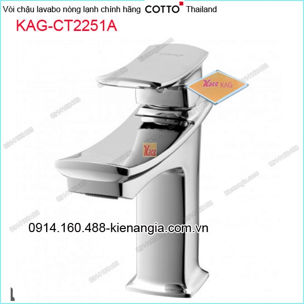 Vòi chậu lavabo nóng lạnh COTTO Made in Thailand KAG-CT2251A