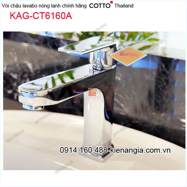 Vòi chậu lavabo nóng lạnh COTTO Made in Thailand KAG-CT6160A