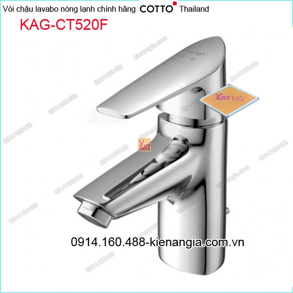 Vòi chậu lavabo nóng lạnh COTTO Made in Thailand KAG-CT520F