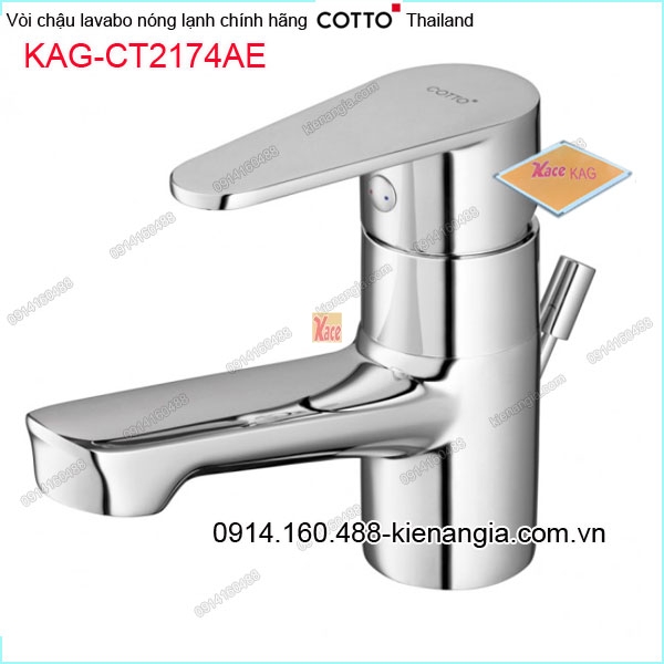 Vòi chậu lavabo nóng lạnh COTTO Made in Thailand KAG-CT2174AE