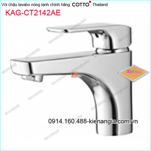 Vòi chậu lavabo nóng lạnh COTTO Made in Thailand KAG-CT2142AE