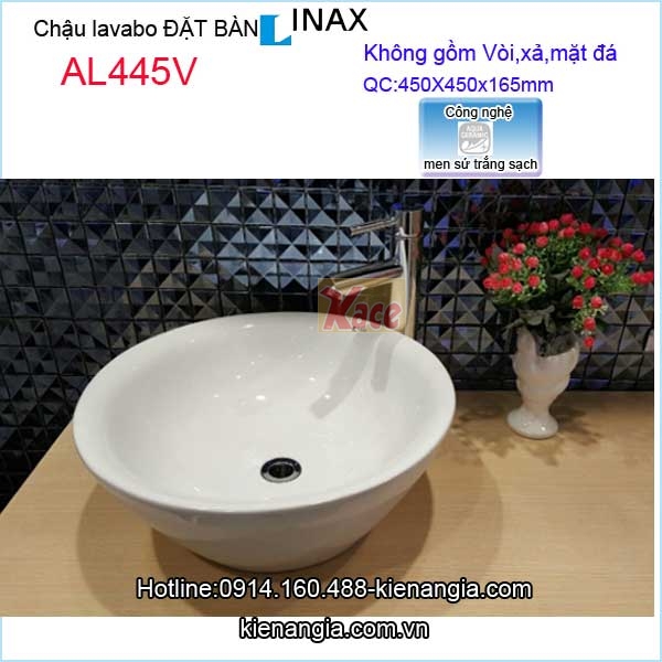 Chậu lavabo đặt bàn Aqua ceramic Inax KAG-AL445V