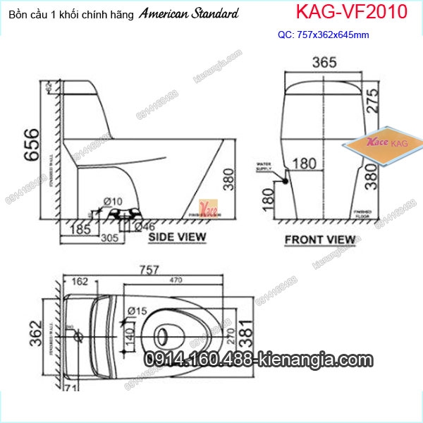 KAG-VF2010-Bon-cau-1-khoi-American-Standard-KAG-VF2010-kich-thuoc-lap-dat