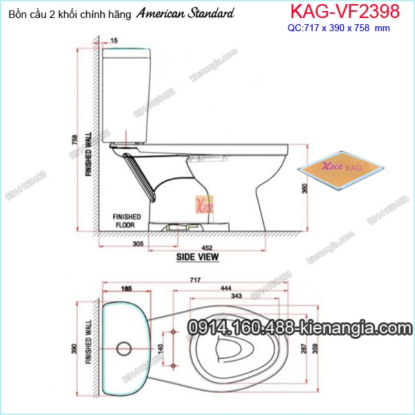 KAG-VF2398-Bon-cau-2-khoi-American-Standard-KAG-VF2398-kich-thuoc-lap-dat
