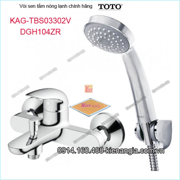 Vòi sen tắm nóng lạnh TOTO chính hãng KAG-TBS03302V104ZR