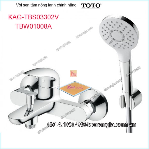 Vòi sen tắm nóng lạnh TOTO chính hãng KAG-TBS03302VTBW01008A